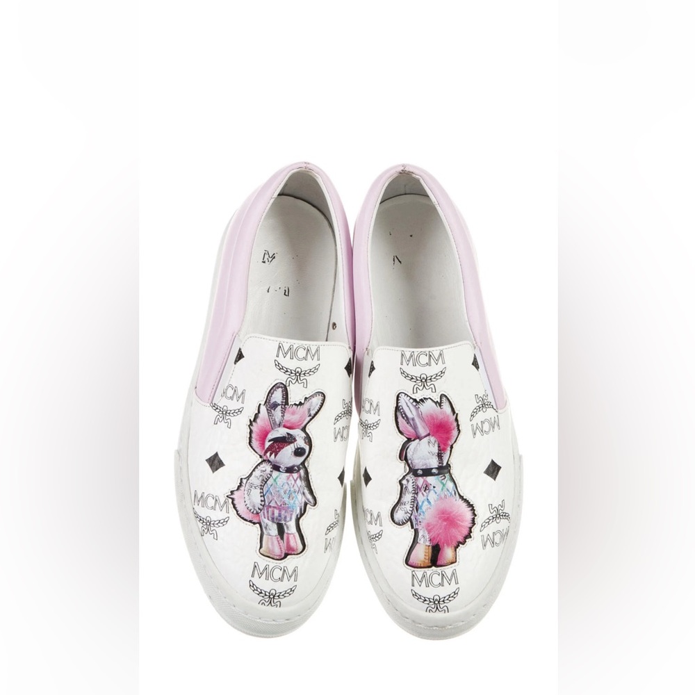MCM Punk Rabbit Visetos Low Sneakers size 7